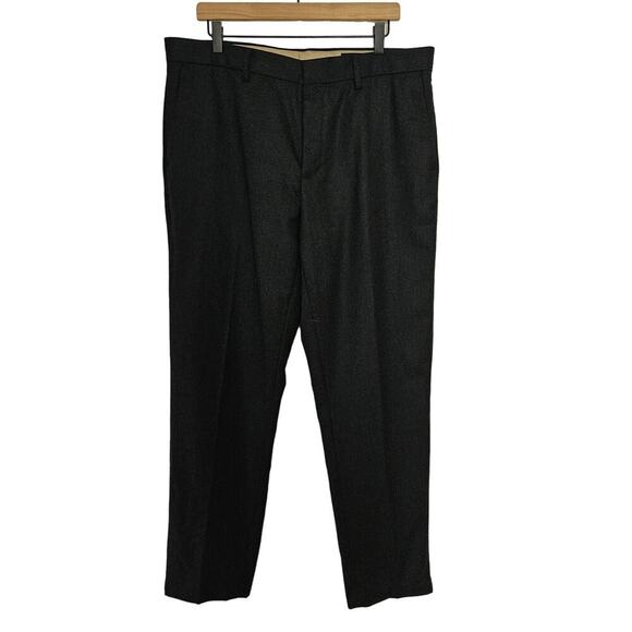 Banana Republic Vitale Barberis Tapered Fit Wool Trouser Men's 35x32 Charcoal - Picture 1 of 8
